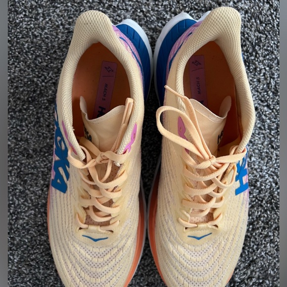 HOKA ONE Women's Mach 5 running shoes in Impala/Cyclamen light orange 10.5 - Picture 5 of 11